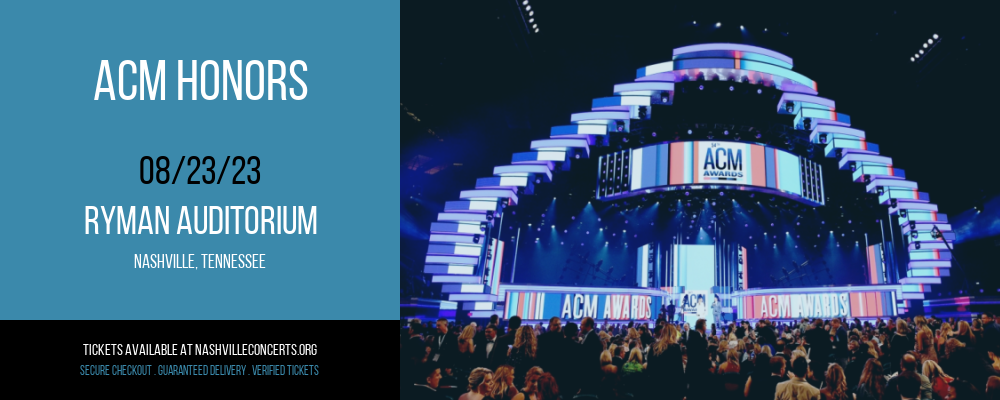 ACM Honors at Ryman Auditorium at Ryman Auditorium
